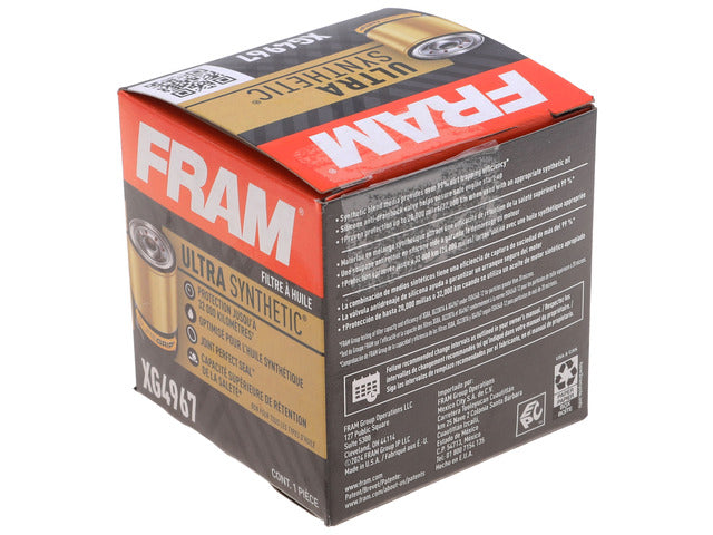 FRAM Engine Oil Filter P/N:XG4967 Fits: Chevrolet Nova, Chevrolet Prizm, Chevrolet Tracker, Daihatsu Charade, Daihatsu Rocky, Geo Prizm, Infiniti G20, Lexus Es250, Lexus Es300h, Lexus Gx550 - Image 1