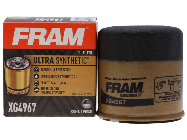 FRAM Engine Oil Filter P/N:XG4967 Fits: Chevrolet Nova, Chevrolet Prizm, Chevrolet Tracker, Daihatsu Charade, Daihatsu Rocky, Geo Prizm, Infiniti G20, Lexus Es250, Lexus Es300h, Lexus Gx550 - Image 5