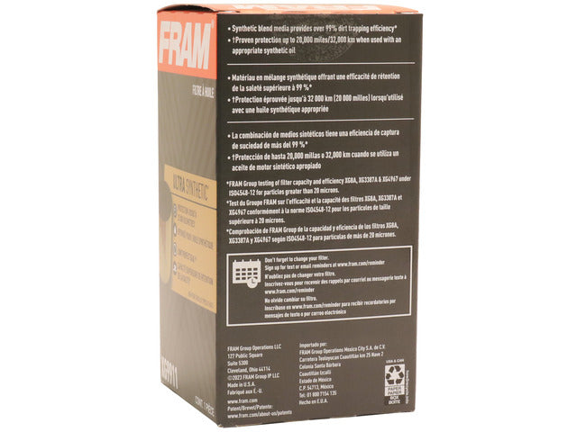 FRAM Engine Oil Filter P/N:XG9911 Fits: Audi A3, Audi A4, Audi A4 Quattro, Audi Rs3, Audi Tt, Audi Tt Quattro, Audi Tt Rs Quattro, Volkswagen Beetle - Image 1