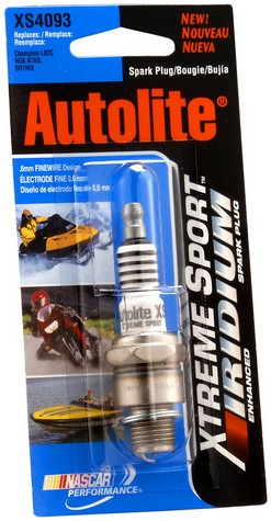 Autolite Spark Plug P/N:XS4093DP Fits: Atk 50 Mx, Atk 50 Mxa, Atk 50 Mxe, Atk 50 Mxn, Honda Ez90 Cub, Honda Mb5, Kawasaki G3ss, Kawasaki G3tr, Kawasaki G4tr, Kawasaki H2 Mach Iv - Image 1