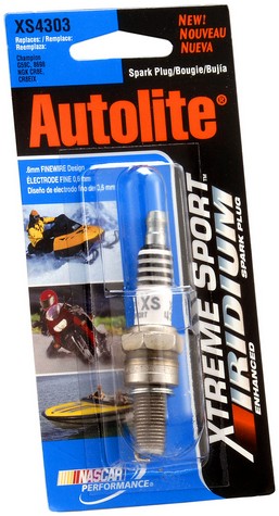 Autolite Spark Plug P/N:XS4303DP Fits: Aprilia Atlantic 500, Aprilia Dorsoduro 750, Aprilia Mana 850, Aprilia Mana 850 Gt Abs, Aprilia Mojito 150, Aprilia Mojito Custom 50, Aprilia Mxv 450, Aprilia Pegaso 650, Aprilia Pegaso 650 Factory - Image 1