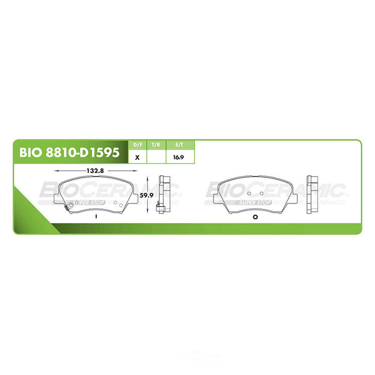 BioCeramic Balata de Disco Ceramica P/N: 8810-D1595